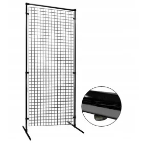  STALAK ZA PARAVAN SA SHOP REŠETKOM 150x80 CM CRNI