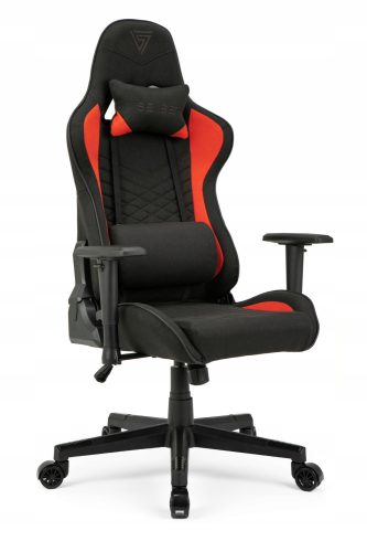 Gaming stolica Sense7 Spellcaster, crna i crvena tkanina