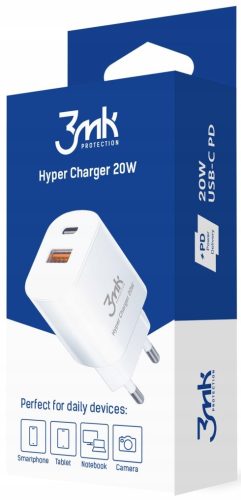 Brzi punjač 3mk Hyper Charger 20W s USB-C, USB-A, QC 3.0 PD
