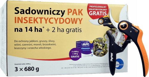 Paket insekticida Sadowniczy Pak za 14ha + 2ha BESPLATNO i profesionalne škare Fiskars P721
