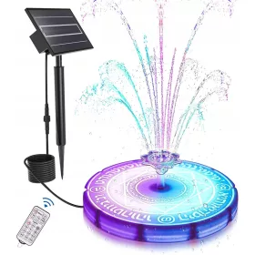   Ankishi solarna plutajuća fontana sa pilotom, RGB LED pumpa za vrt