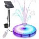 Ankishi solarna plutajuća fontana sa pilotom, RGB LED pumpa za vrt