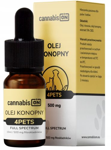 CannabisOn 4Pets CBD ulje konoplje 5% Full Spectrum za životinje 10ml