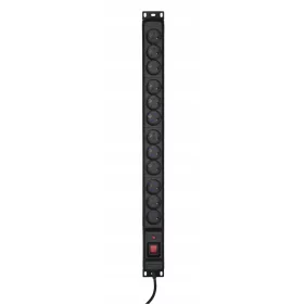    ActiveJet COMBO/12-utičnica/5 metara produžni kabel, 12 utičnica, 5 m, crna