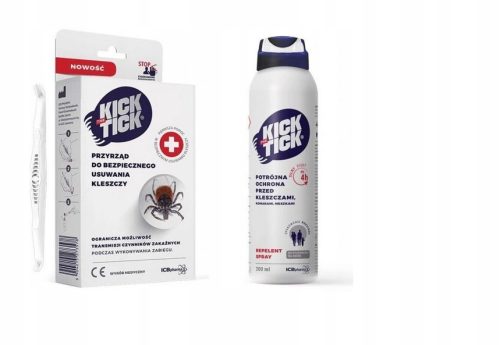  Raspršivač, aerosol protiv krpelja, komaraca Kick The Tick 0,3 kg 200 ml + Kick the Tick uređaj za uklanjanje krpelja