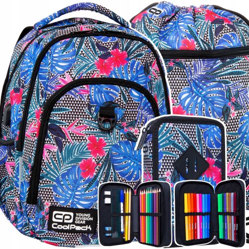 CoolPack Aloha Blue školski ruksak za djevojčice s više odjeljaka