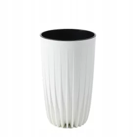   Vrtna posuda - Lamela saksija 51,5 cm x 30 x 51,5 cm promjer 30 cm plastična bijela
