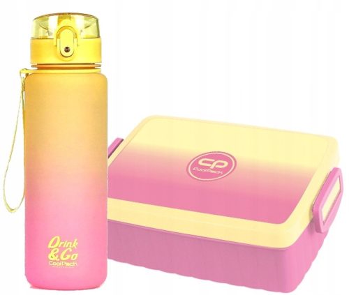 CoolPack set boca za vodu i kutija za ručak Gradient Peach 600 ml