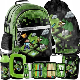 Pixele Minecraft Školski Ruksak za Dječake Gaming Set