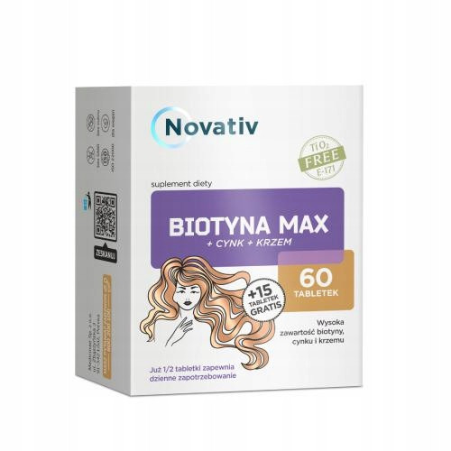 Biotin Max + Cink + Silicij za Kožu, Kosu i Nokte, 75 Tableta