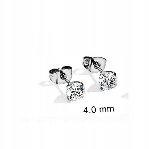 Titanium ušice s kristalom od 4 mm