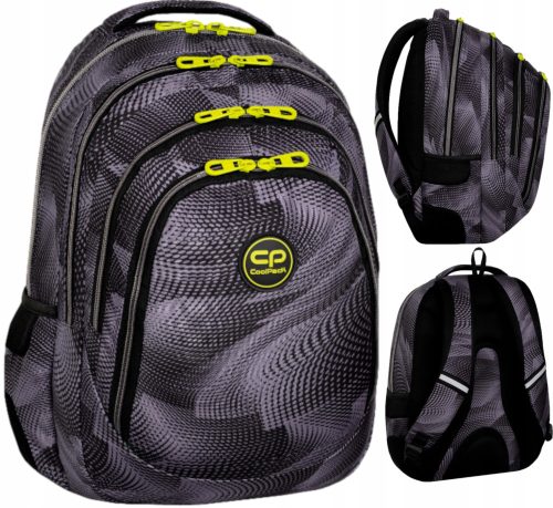CoolPack školski ruksak s više odjeljaka crni, Nijanse sive i srebrne, Nijanse žute i zlatne, Višebojni 28 l
