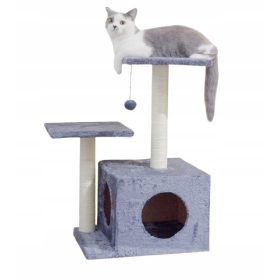   Drapak za mačke s kućicom, ležajem i igračkom 71 cm (F025)