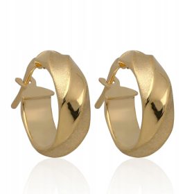 Zlatne naušnice mat sjaj 10 mm, zlato 585