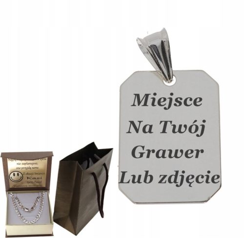 SREBRNI NIEŠMIERTELNIK ZA PSE + GRAWER + FOTOGRAFIJA + KUTIJA