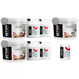 E-concreto arhitektonski betonski set, 45 kg, sivi