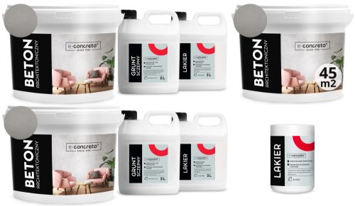 E-concreto arhitektonski betonski set, 45 kg, sivi