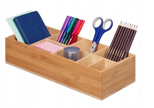 Organizator od bambusa sa 8 pretinaca