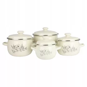 Set posuda Emalia Rybnik MAGNOLIA emajlirana 8 kom.