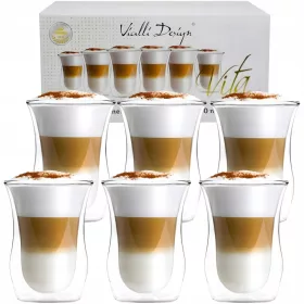 Vialli Design termo čaše za kavu latte 300 ml 6 kom.