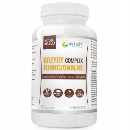 Kapsule s Ekstraktima Gljiva Cordyceps, Reishi, Shiitake, Maitake i Lion's Mane - WISH Pharmaceutical