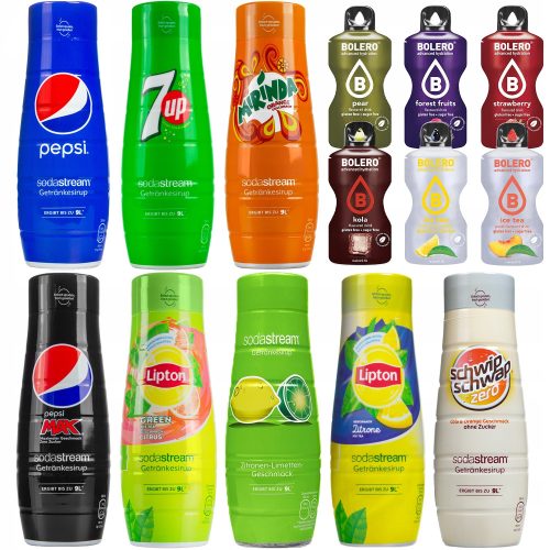 Mirinda 7UP Pepsi Max Schwip SodaStream Syrup Pack x8