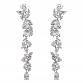   Elegantne suzne naušnice s cirkonima i kristalima za vjenčanja