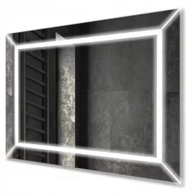 Framado zidno ogledalo, pravokutno, 500 x 600 mm