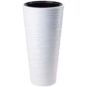    Form-Plastična posuda za cvijeće 30 cm x 30 x 56,5 cm promjer 30 cm plastična bijela