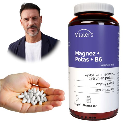 Vitaler's Magnez 100 mg + Kalij 150 mg + B6 10 mg - 120 kapsula za sportaše i aktivan život