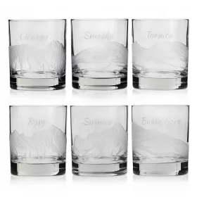   Whisky Glasses Set "Croatian Mountains" 300ml 6 Pieces