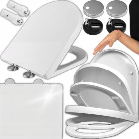 WC daska Premium Soft-Close Asato 7, Bijeli Polipropilen