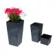 Vrtna posuda - Valle Verde saksija 33 cm x 33 x 60 cm plastične nijanse sive i srebrne