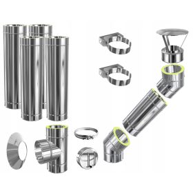   DIMNJAK SA DVOSTIJENKOM, IZOLIRAN, promjera 130 / 5m, OTPORAN NA TOPLINU