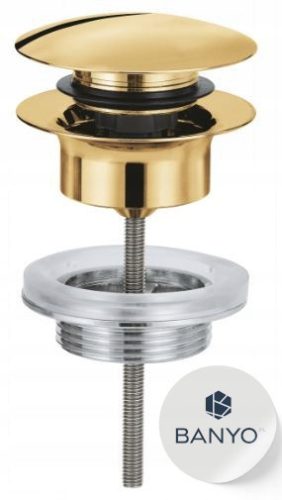 Grohe Zlatni Klik-Klak Čep s Prelivom za Zatvoreni Umivaonik 65807GL0