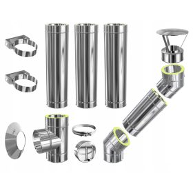   DIMNJAK SA DVOSTIJENKOM, IZOLIRAN, promjera 130 / 4m, OTPORAN NA TOPLINU