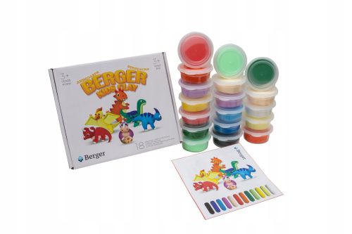 B-CLAY PLASTIČNA PASTA DINOSAURI 18 posuda 500