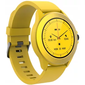   Forever Colorum CW-300 pametni sat žute boje s IPS zaslonom od 1.22"