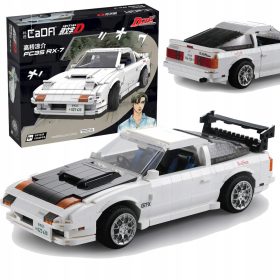    Cada set građevinskih blokova bijela Mazda RX-7 manga Initial-D
