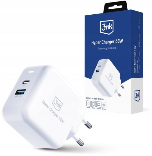 USB-C + A 3mk Hyper punjač 68W zidni punjač