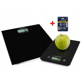   Kuhinjska vaga Esperanza EBS002K + Set kupaonske vage i baterija