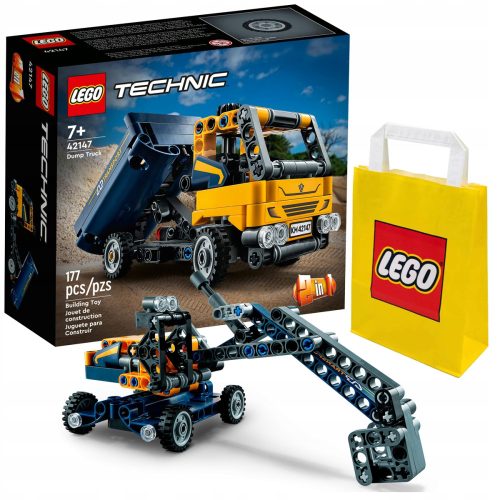  LEGO Technic kamion kiper 42147 + LEGO papirnata vrećica 6315786 žuta 24x8x18 cm