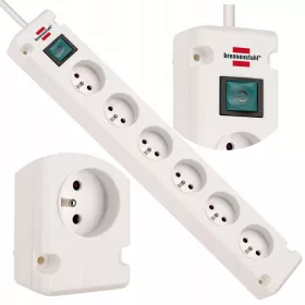  Brennenstuhl produžni kabel 3 m, 6 utičnica, bijeli