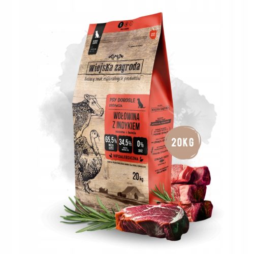  WIEJSKA ZOGRODA Govedina i puretina 20kg Crisps S