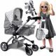 Set kolica za lutke 4u1 Jokomisiada - Profesionalna multifunkcionalna gondola