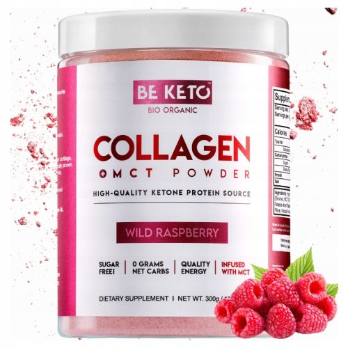 Be Keto Kolagen s MCT Uljem i Okusom Divlje Maline - Idealno za Shake i Kavu