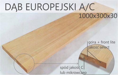 Hrast Select Stopnice A/C 1000x300x30mm
