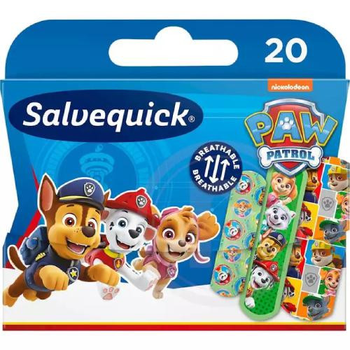 Orkla Care Salvequick Paw Patrol dječji flasteri za aktivnu djecu, vodootporni, 20 kom.