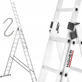 Više ljestve 8,8 m aluminijske 3 x 12 do 150 kg