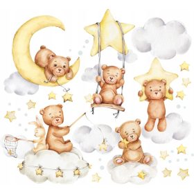  ZIDNE NALJEPNICE MEDVJEDI OBLACI 100x100cm MC9